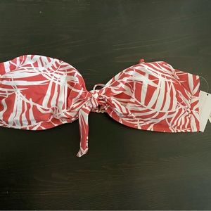 Raisins Santorini Bondi Bandeau Bikini Swim Top Dusty Blush, size XL